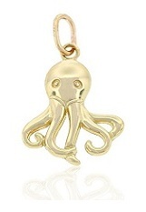 little handsome octopus gold baby charm